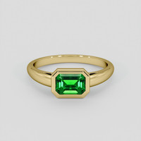 1.04 Ct. Tsavorite Garnet Ring, 14K Yellow Gold 1