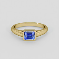 1.14 Ct. Blue Sapphire Ring, 14K Yellow Gold 1