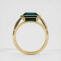 4.46 Ct. Bluish Green Sapphire Ring, 14K Yellow Gold 3