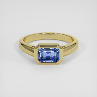 1.07 Ct. Blue Sapphire Ring, 14K Yellow Gold 1