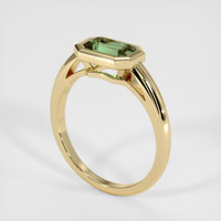 1.29 Ct. Green Sapphire Ring, 14K Yellow Gold 2
