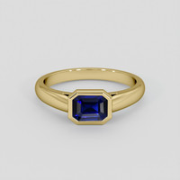 1.17 Ct. Blue Sapphire Ring, 14K Yellow Gold 1