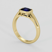 1.17 Ct. Blue Sapphire Ring, 14K Yellow Gold 2