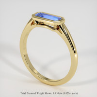 1.08 Ct. Blue Sapphire Ring, 14K Yellow Gold 2