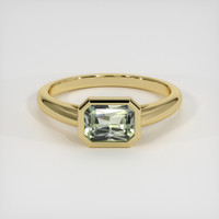 1.76 Ct. Green Sapphire Ring, 14K Yellow Gold 1