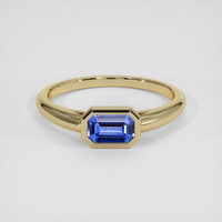1.04 Ct. Blue Sapphire Ring, 14K Yellow Gold 1