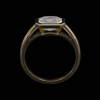 1.40 Ct. White Sapphire Ring, 14K Yellow Gold 3
