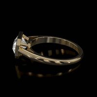 1.40 Ct. White Sapphire Ring, 14K Yellow Gold 4