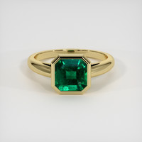 1.83 Ct. Emerald Ring, 18K Yellow Gold 1