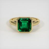 2.68 Ct. Emerald Ring, 18K Yellow Gold 1