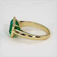 3.32 Ct. Emerald Ring, 18K Yellow Gold 4