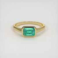 1.25 Ct. Emerald Ring, 18K Yellow Gold 1