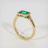 1.25 Ct. Emerald Ring, 18K Yellow Gold 2