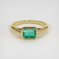 1.89 Ct. Emerald Ring, 18K Yellow Gold 1