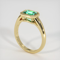 1.10 Ct. Emerald Ring, 18K Yellow Gold 2