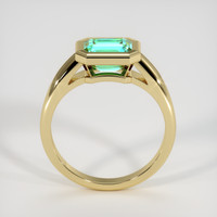 1.10 Ct. Emerald Ring, 18K Yellow Gold 3
