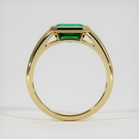 1.08 Ct. Emerald Ring, 18K Yellow Gold 3