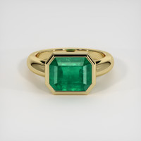 4.00 Ct. Emerald Ring, 18K Yellow Gold 1