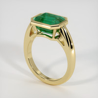 4.00 Ct. Emerald Ring, 18K Yellow Gold 2