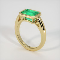 2.54 Ct. Emerald Ring, 18K Yellow Gold 2