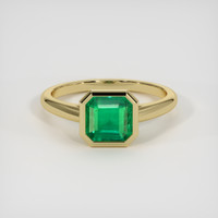 1.46 Ct. Emerald Ring, 18K Yellow Gold 1