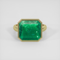 6.84 Ct. Emerald Ring, 18K Yellow Gold 1