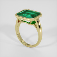 6.84 Ct. Emerald Ring, 18K Yellow Gold 2