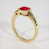 1.03 Ct. Ruby Ring, 18K Yellow Gold 2