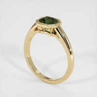 0.82 Ct. Green Sapphire Ring, 18K Yellow Gold 2
