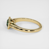 0.82 Ct. Green Sapphire Ring, 18K Yellow Gold 4