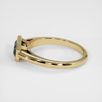 1.08 Ct. Bluish Green Sapphire Ring, 18K Yellow Gold 4