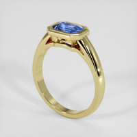 1.07 Ct. Blue Sapphire Ring, 18K Yellow Gold 2