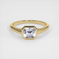 1.32 Ct. White Sapphire Ring, 18K Yellow Gold 1
