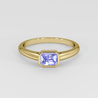 1.16 Ct. Violet Sapphire Ring, 18K Yellow Gold 1
