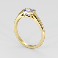 1.16 Ct. Violet Sapphire Ring, 18K Yellow Gold 2