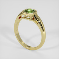 1.18 Ct. Green Sapphire Ring, 18K Yellow Gold 2