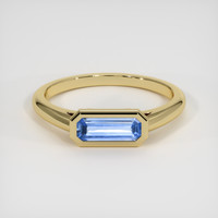1.08 Ct. Blue Sapphire Ring, 18K Yellow Gold 1