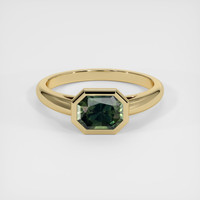 1.75 Ct. Green Sapphire Ring, 18K Yellow Gold 1