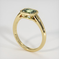1.76 Ct. Green Sapphire Ring, 18K Yellow Gold 2