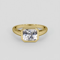 4.06 Ct. White Sapphire Ring, 18K Yellow Gold 1