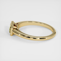 0.60 Ct. Greenish Yellow Sapphire Ring, 18K Yellow Gold 4