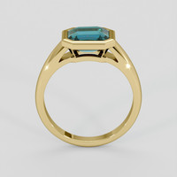 2.00 Ct. Greenish Blue Sapphire Ring, 18K Yellow Gold 3
