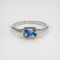 0.94 Ct. Gemstone Ring, 14K Yellow & White 1