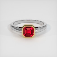 1.03 Ct. Ruby Ring, 14K Yellow & White 1