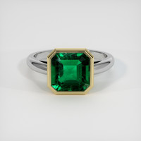 2.68 Ct. Emerald Ring, 18K Yellow & White 1