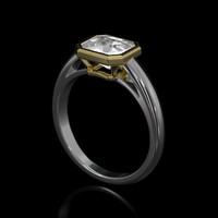 1.20 Ct. Gemstone Ring, 18K Yellow & White 2