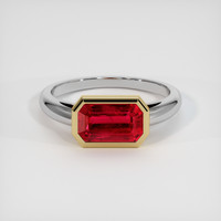 2.23 Ct. Ruby Ring, 18K Yellow & White 1