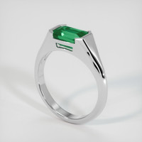 2.25 Ct. Emerald Ring, Platinum 950 2