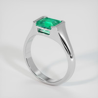 2.10 Ct. Emerald Ring, Platinum 950 2