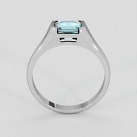 1.12 Ct. Greenish Blue Sapphire Ring, Platinum 950 3
